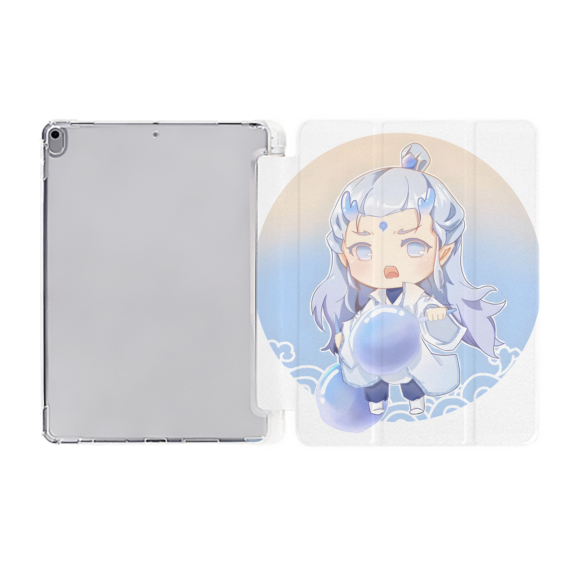 （画像用） Ne Zha 2 ナタ 魔童の大暴れ IPad ケース ペン収納付き 三つ折りスタンド PUレザー×シリコン 対応機種9.5/10.5/10.9インチ